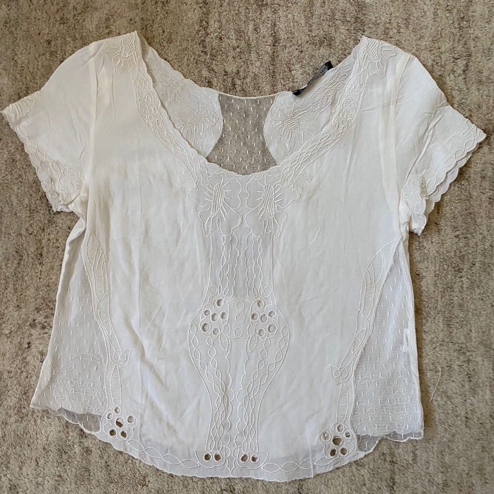 white / summer crop top